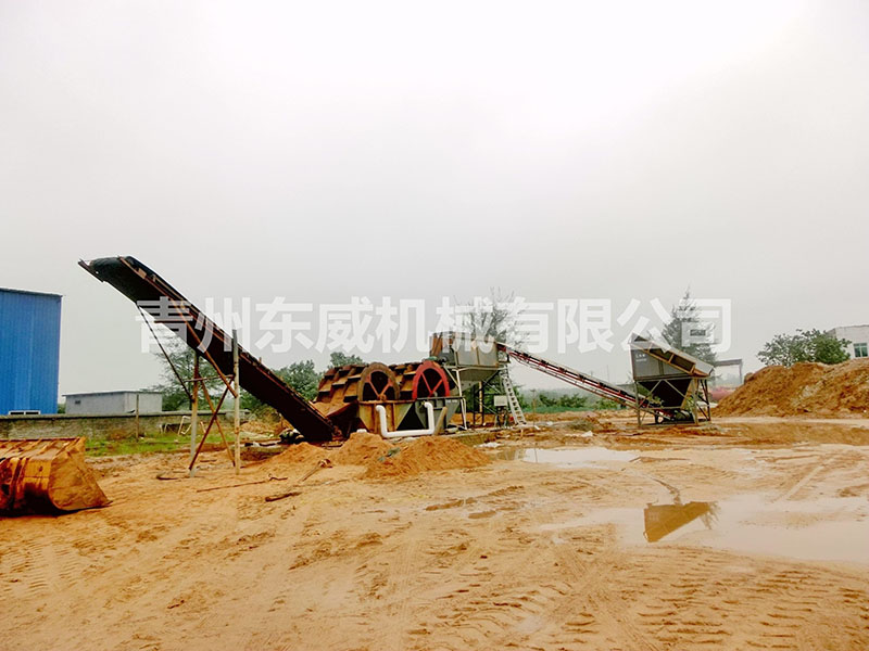 海南客戶海沙淡化洗沙機（jī）生產線