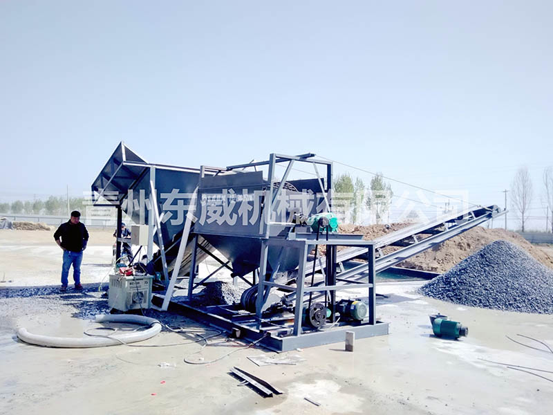 魯南高鐵洗石機應用（yòng）現場