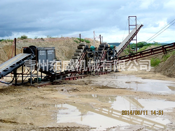 挖鬥式洗沙機工作（zuò）流程